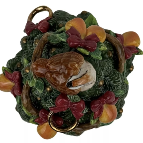 Fitz & Floyd 12 Days of Christmas Five Golden Rings Lidded Box - Picture 3 of 11